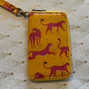 Wander wallet "Caturday" wristlet with 6 card slots